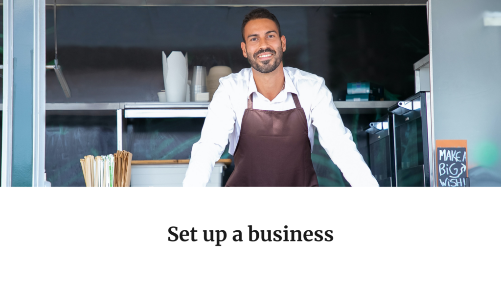 Set up a business